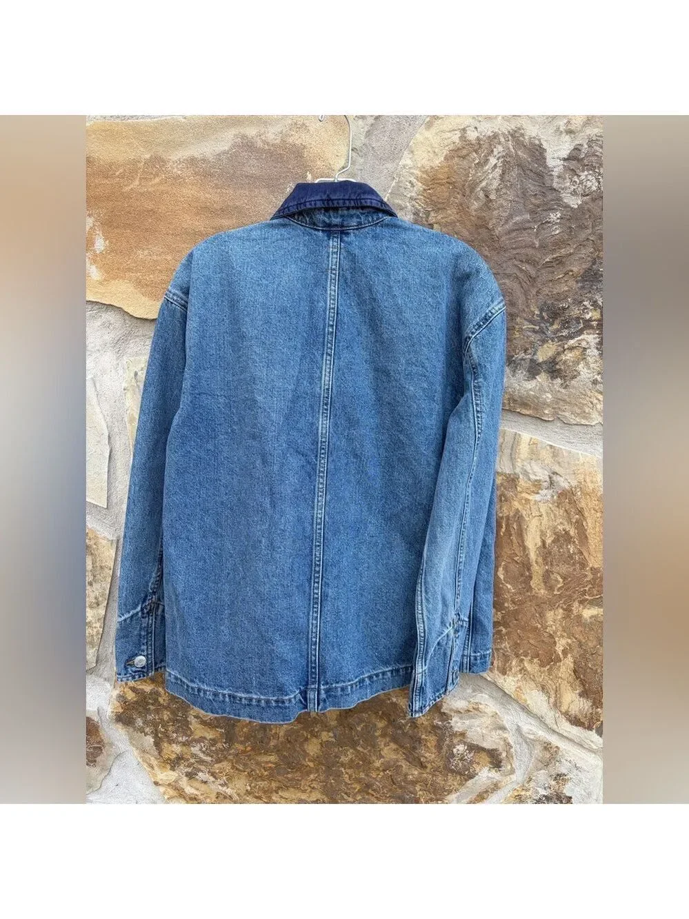 Gap Relaxed Denim Farm Utility Chore Jacket Coat NWOT XS Workwear Ranch - Picture 10 of 10